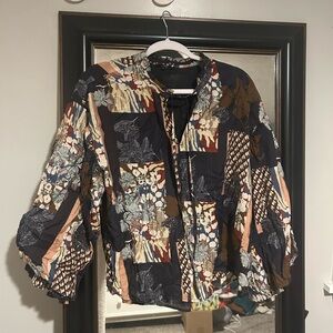 FATE Floral Patchwork Blouse